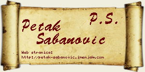 Petak Šabanović vizit kartica